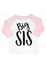 Gigi & Max Gigi & Max - Big Sis Pink Sleeve Raglan