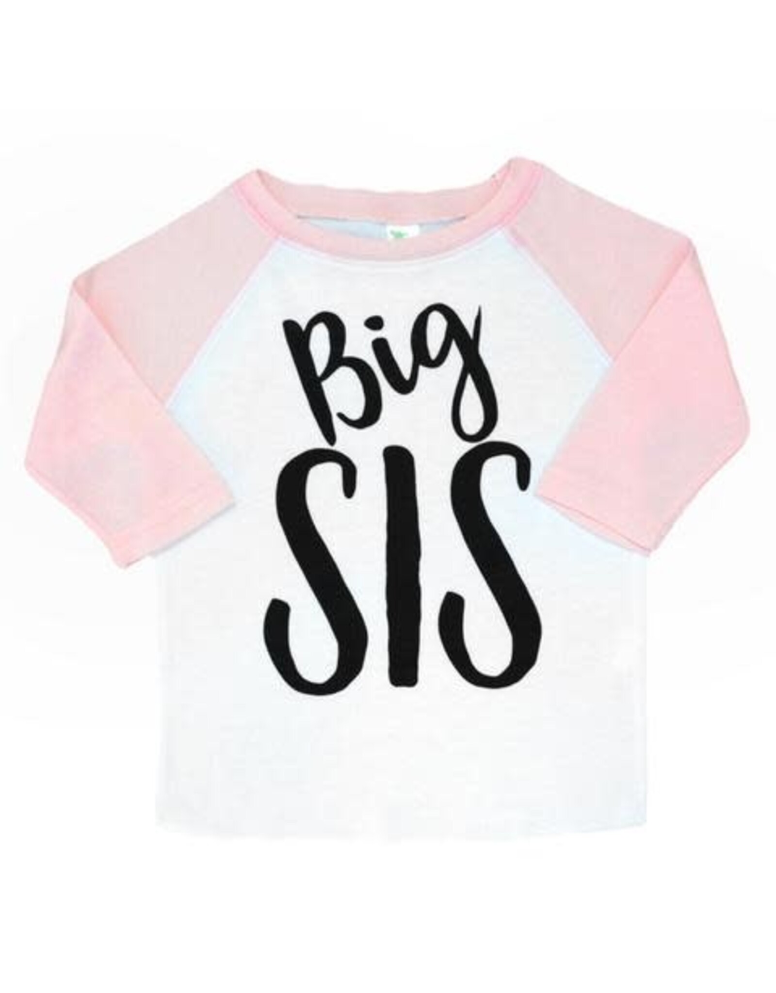 Gigi & Max Gigi & Max - Big Sis Pink Sleeve Raglan