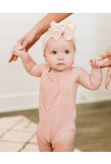Baileys Blossoms Bailey's Blossoms- Drake Halter Romper: Candy Pink Crochet