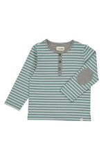 Me & Henry Me & Henry- Blue Stripe Mascot Henley L/S Shirt