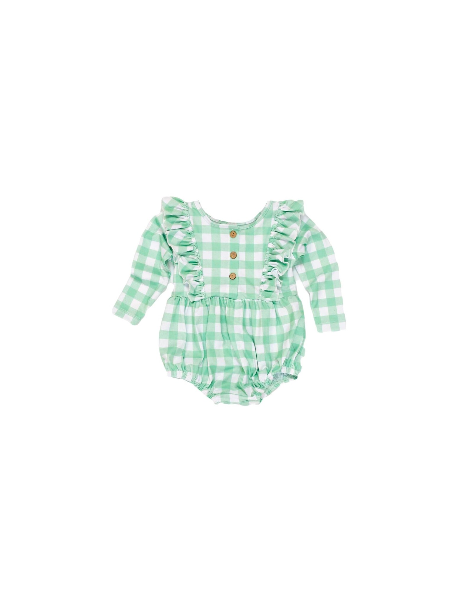 Be Girl Clothing Be Girl- Mint Check Playset Bubble Romper