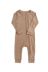 City Mouse City Mouse- Cafe Modal Ribbed Zip Romper