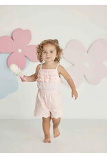 Mudpie Mud Pie- Pink Eyelet Romper