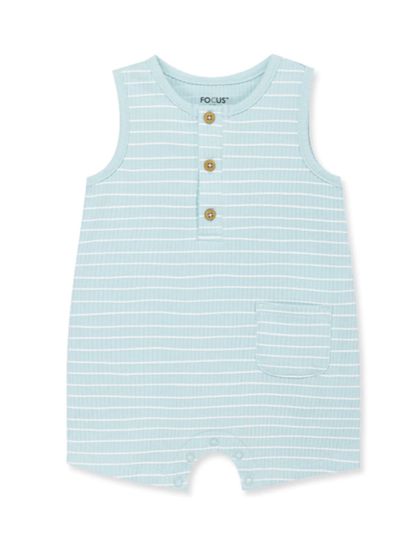 Focus Kids Focus Kids- Blue Rib Romper