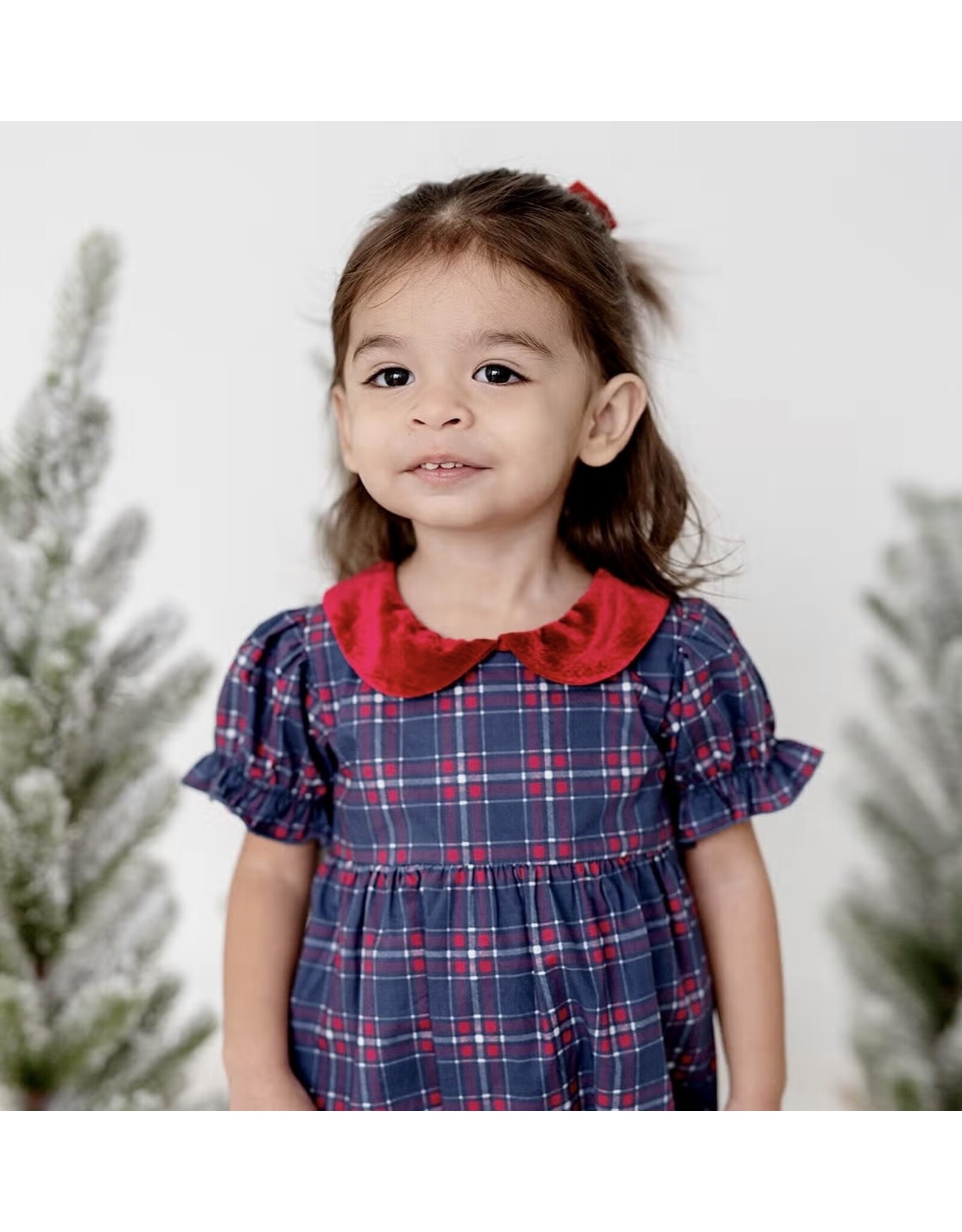 Ollie Jay Ollie Jay- Quinn Collared Bubble in Holiday Plaid