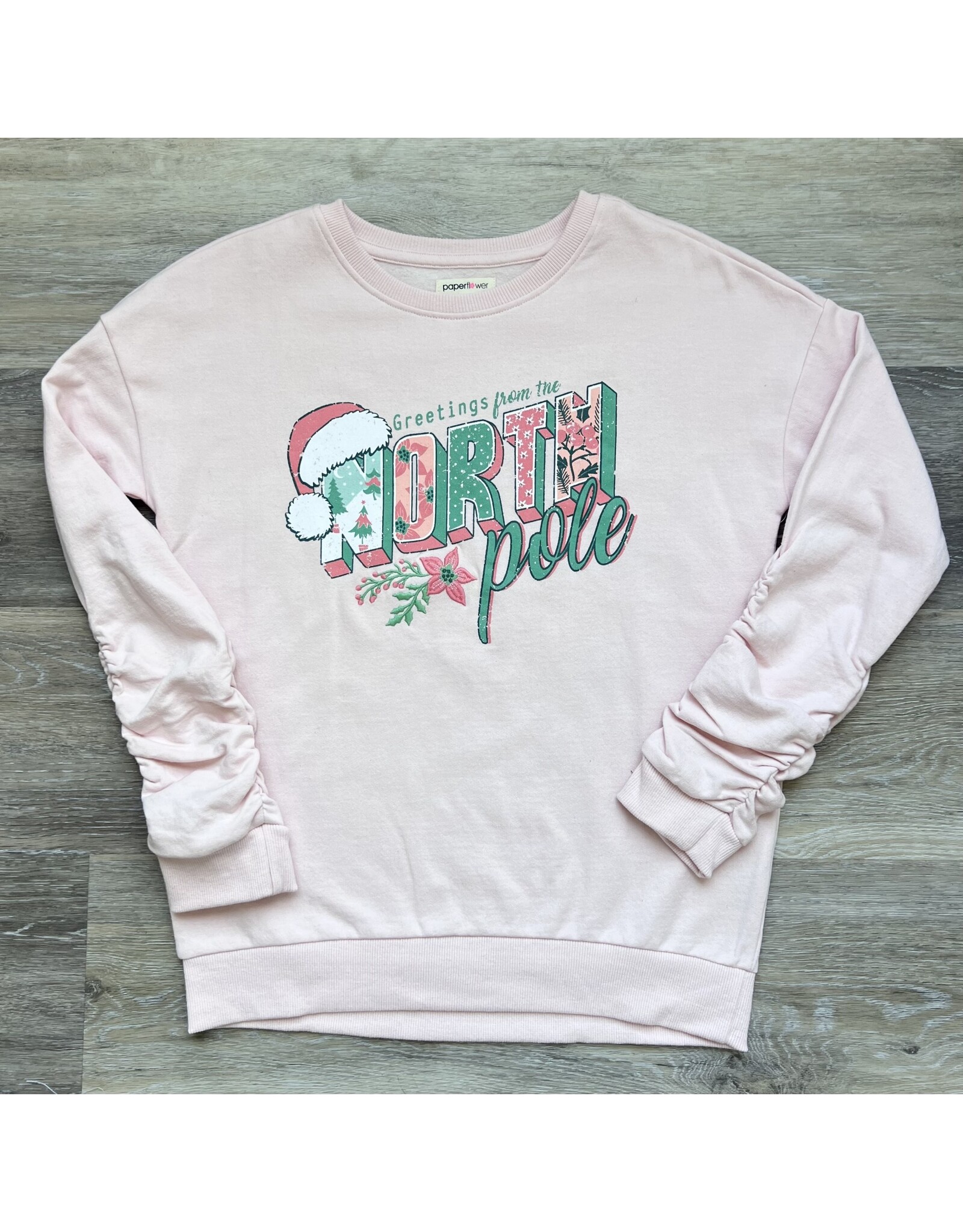 Paper Flowers- North Pole Embroidery Sweatshirt
