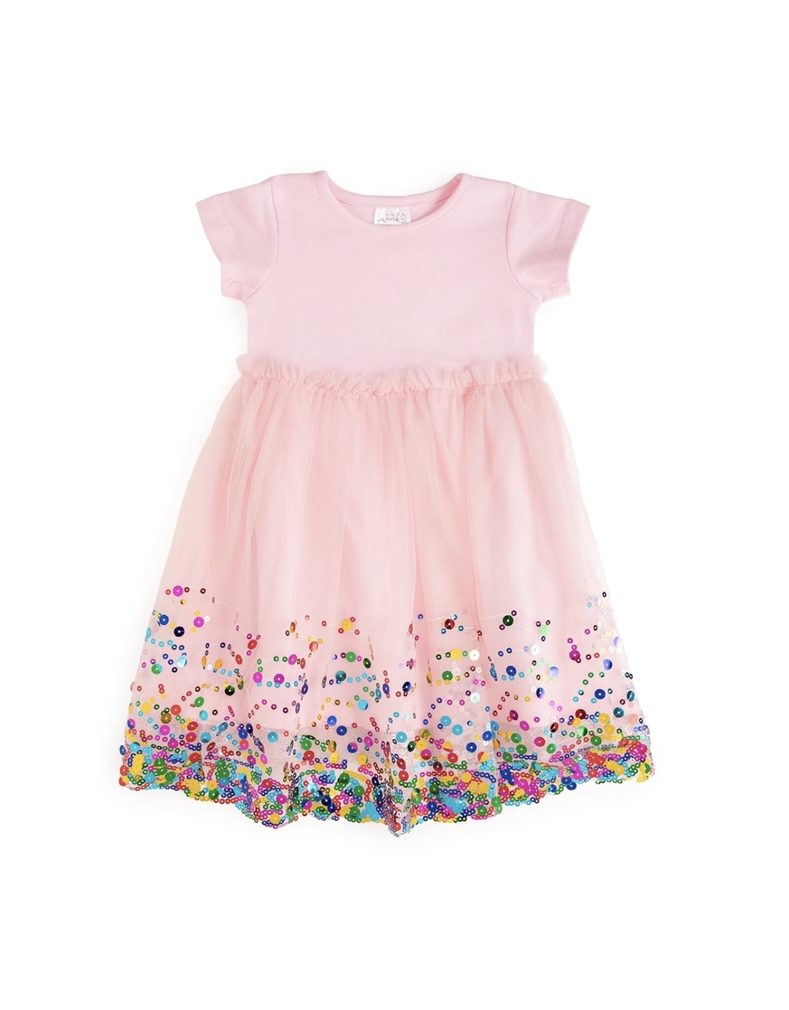Sweet Wink- Pink Confetti Tutu Dress