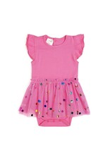 Sweet Wink Sweet Wink- Raspberry Confetti S/S Tutu Bodysuit