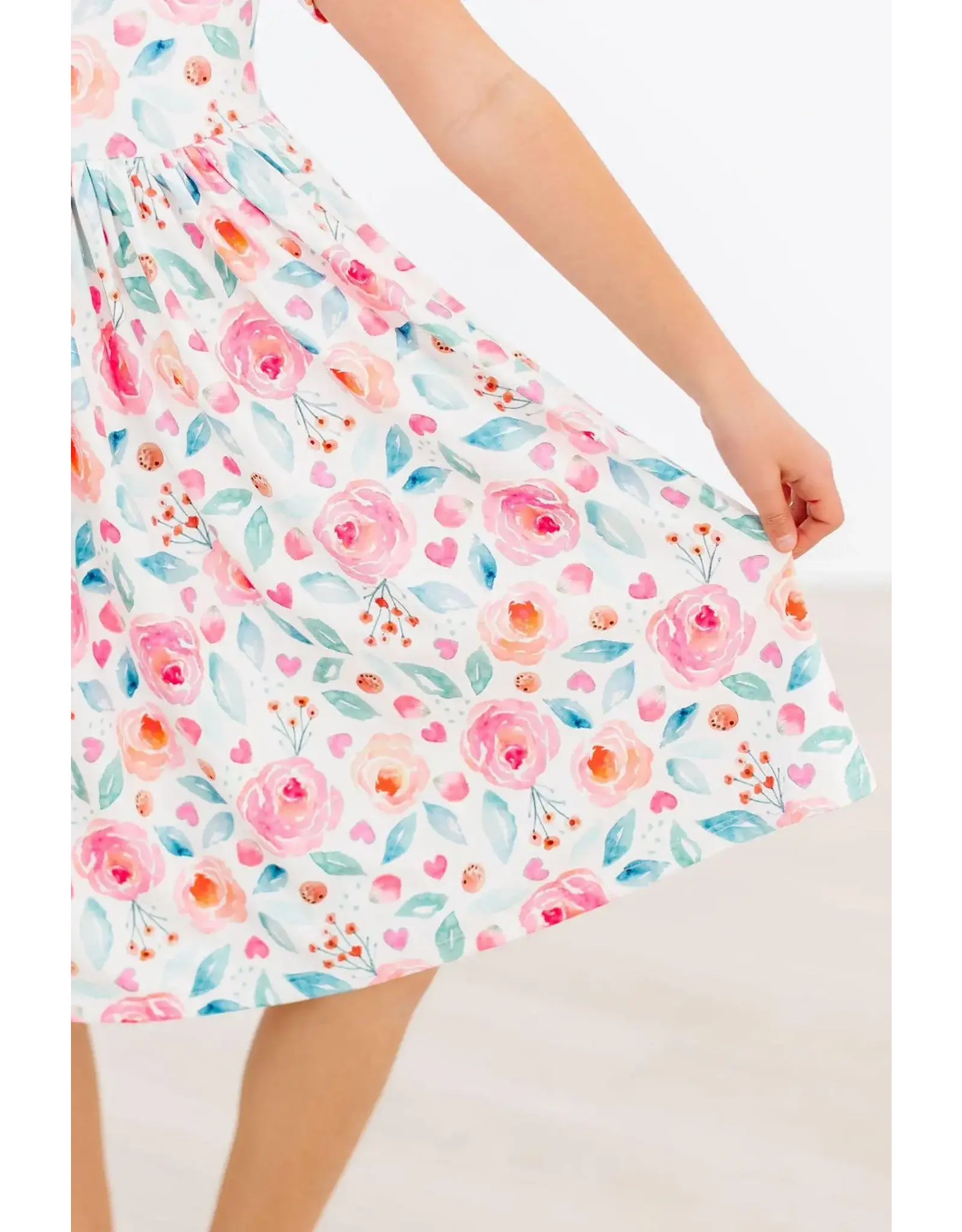 Mila & Rose Mila & Rose- Rosettes S/S Twirl Dress
