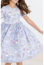 Mila & Rose Mila & Rose- Galactic Unicorns S/S Twirl Dress