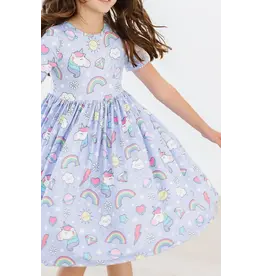 Mila & Rose Mila & Rose- Galactic Unicorns S/S Twirl Dress