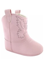 Baby Deer- Pink Western Boot w/Embroidery
