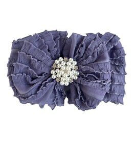 In Awe - Steel Lavender Mini Headband with Pearl