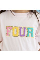 Sweet Wink- Four Birthday Patch S/S Ballet Pink TShirt