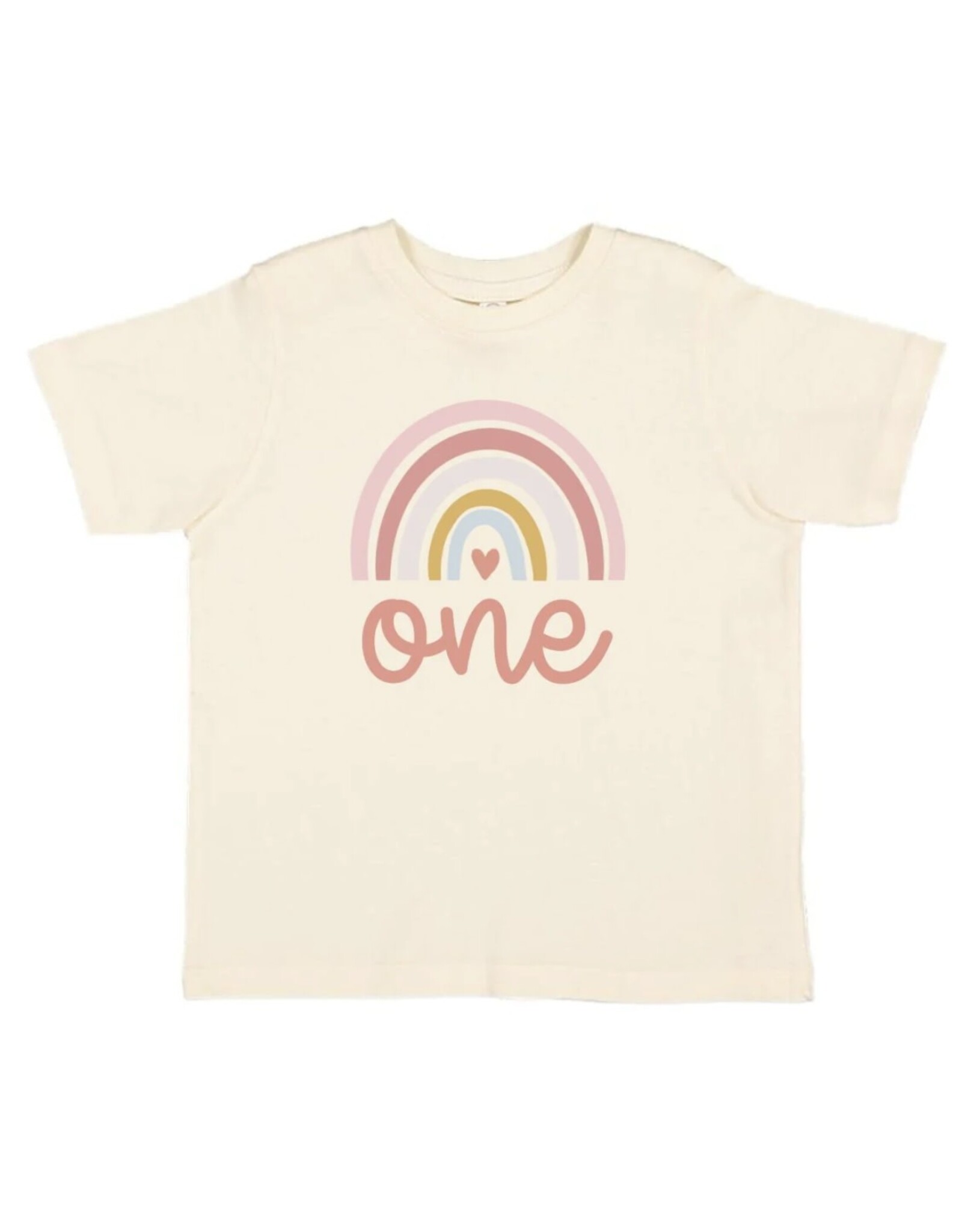 Sweet Wink- One Boho Rainbow S/S Natural TShirt