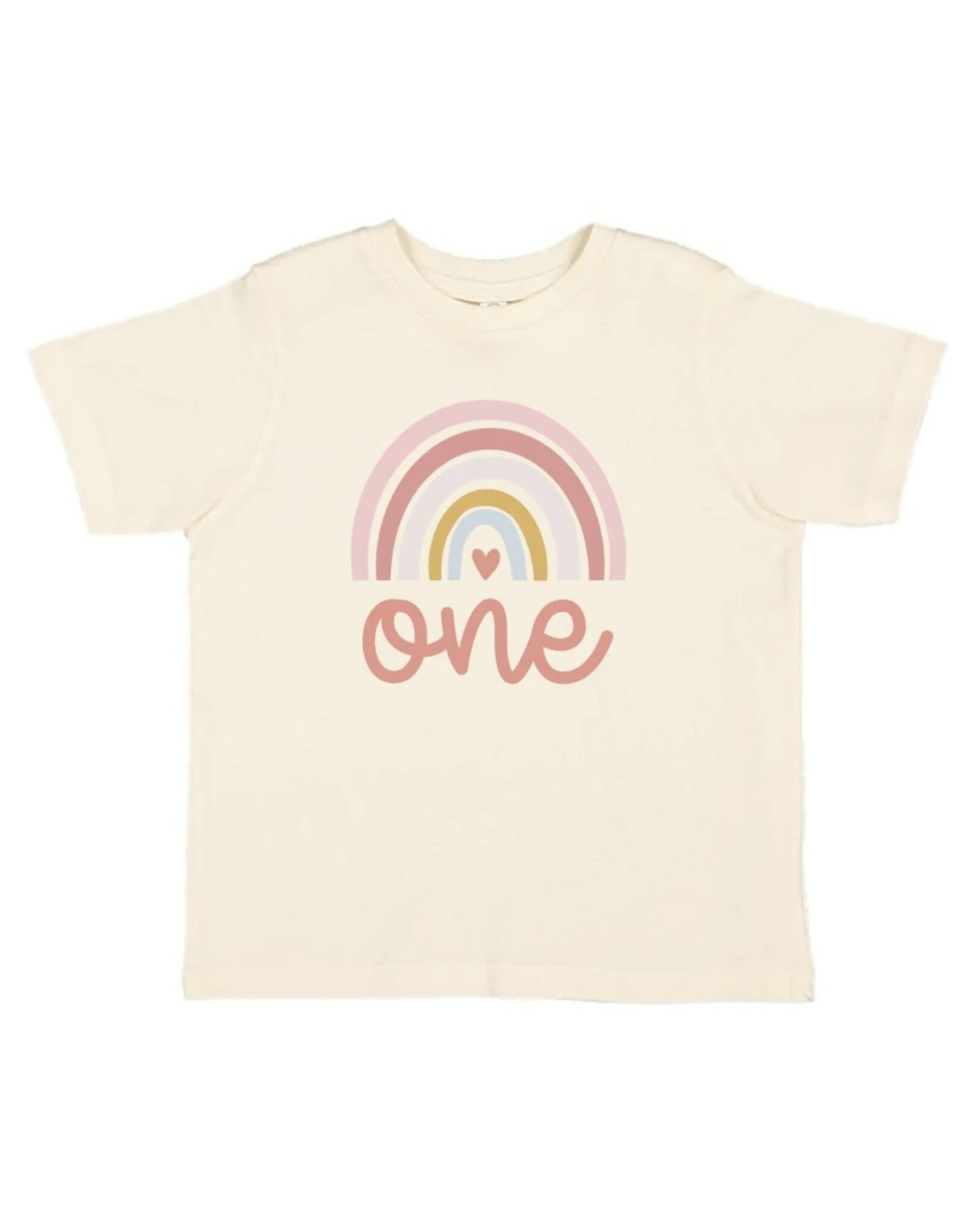 Sweet Wink Sweet Wink- One Boho Rainbow S/S Natural TShirt