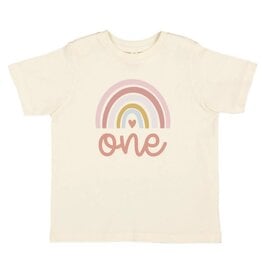 Sweet Wink Sweet Wink- One Boho Rainbow S/S Natural TShirt