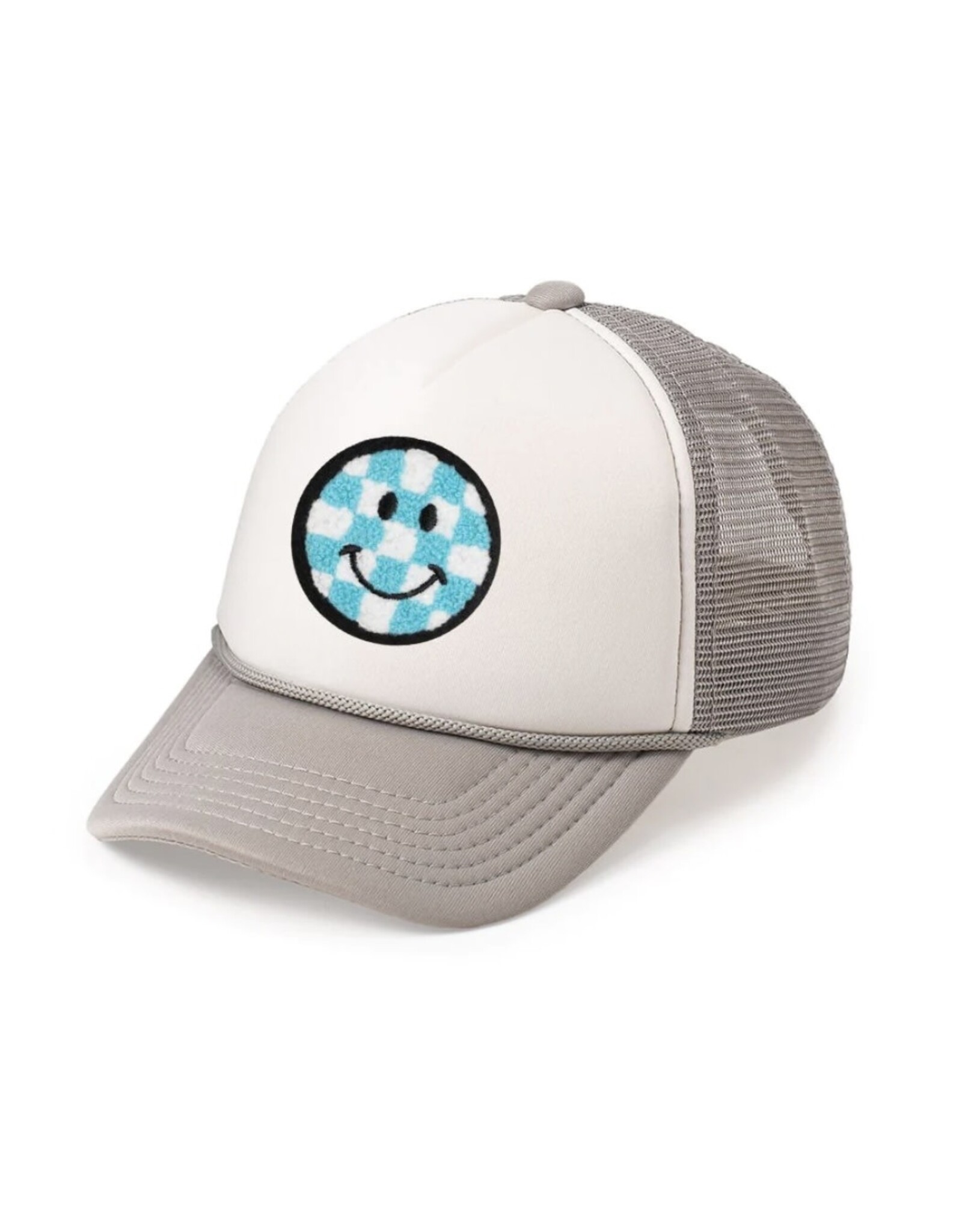 Sweet Wink- Smiley  Gray/White Trucker Hat