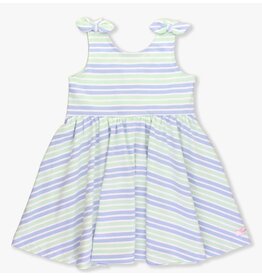 Ruffle Butts Ruffle Butts- Surf Crew Stripe Knit Shoulder Bow Dress