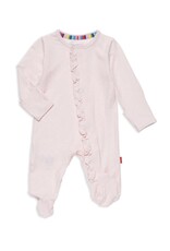 Magnetic Me Magnetic Me- Pink Dot Ruffle Modal Magnetic Footie