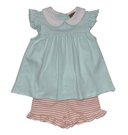 Millie Jay Millie Jay- Oakleigh Short Set: Mint & Peach