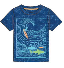 Andy & Evan Andy & Evan- Navy Tie Dye Wave Tee