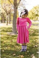 Ollie Jay Ollie Jay- Gwendolyn Dress: Hot Pink Velvet