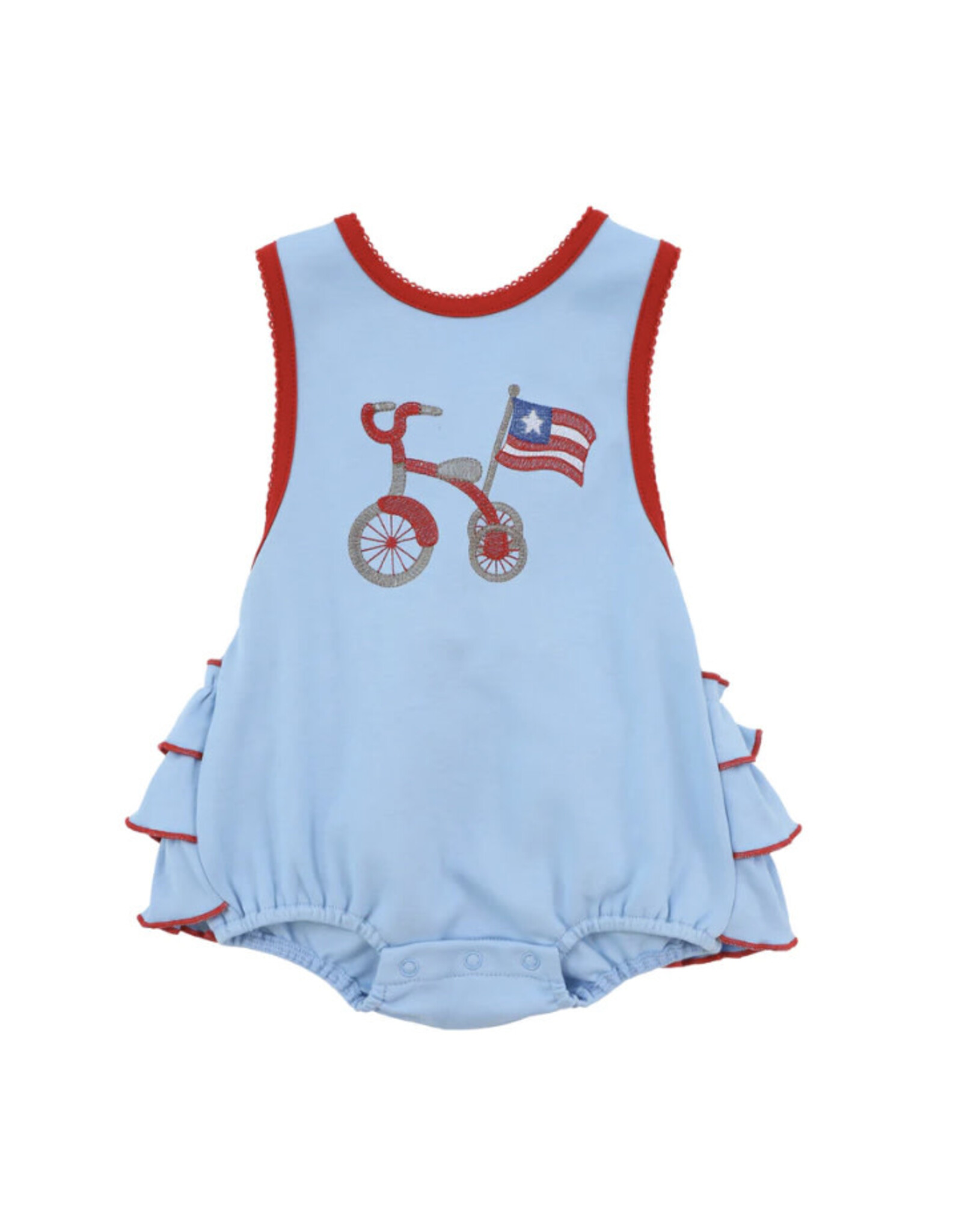Three Sisters Three Sisters- Patriotic Tricycle Appl Girl Bubble
