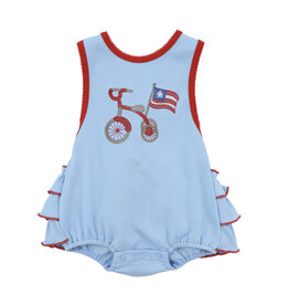 Three Sisters Three Sisters- Patriotic Tricycle Appl Girl Bubble