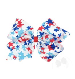 Wee Ones- Patriotic King Printed Bow