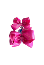 Wee Ones- Hot Pink Overlay Sheer Iridescent Bow