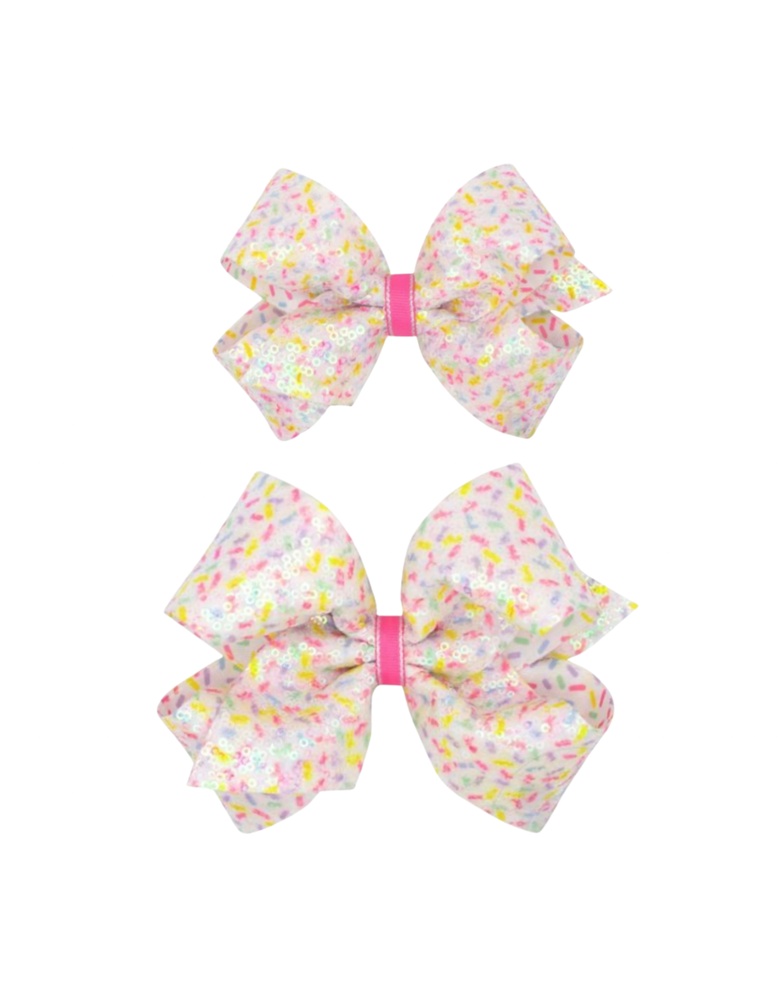 Wee Ones- Colorful Confetti Printed Sequin Bow