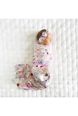 Gigi & Max Gigi & Max - Abigail Floral Swaddle Blanket & Topknot HB