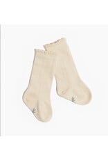Freshly Picked Freshly Picked- Ivory Scalloped Knee High Sock