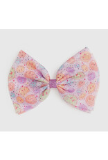 Sweet Wink- Smiley Face Tulle Bow Clip