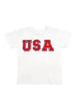 Sweet Wink- USA Red Patch White TShirt