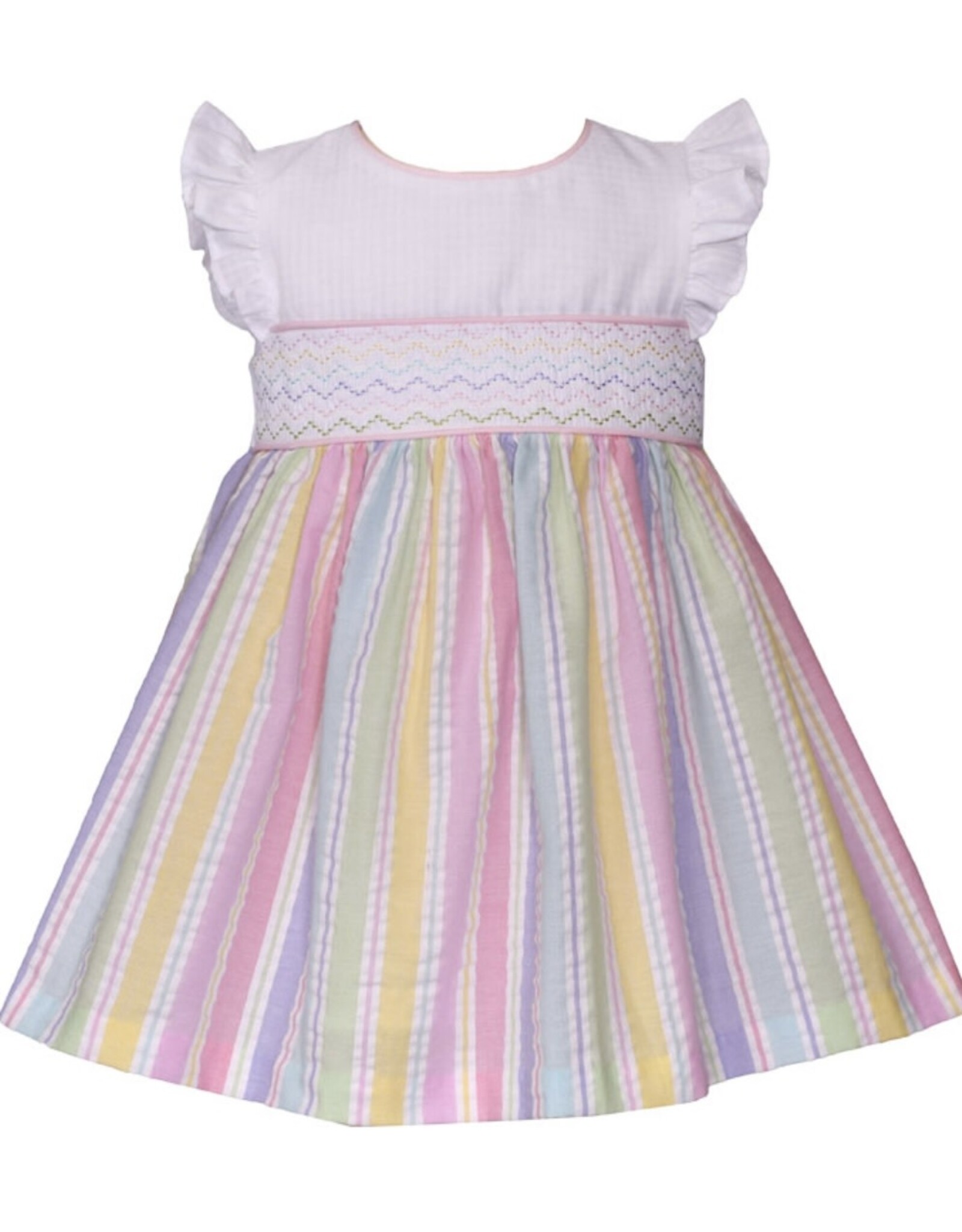 Bonnie  Jean Bonnie Jean- Rainbow Smocked Dress