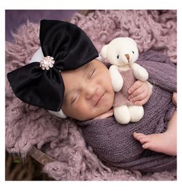 ILYBEAN Ilybean- Black Silk Bow Beanie