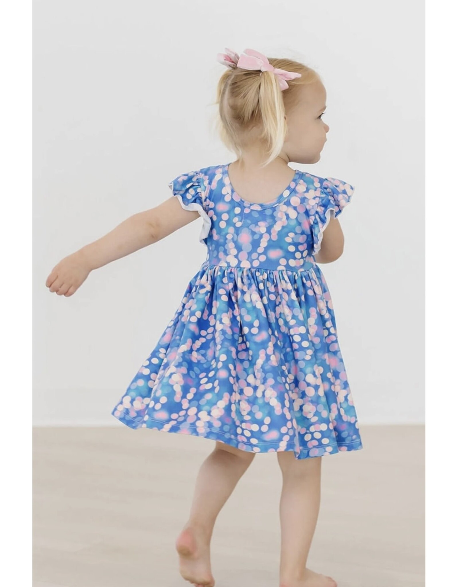 Mila & Rose Mila & Rose- Shimmer & Shine Flutter Sleeve Twirl Dress
