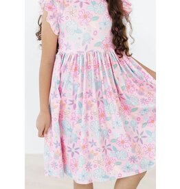 Mila & Rose Mila & Rose- Beachy Blooms Flutter Sleeve Twirl Dress
