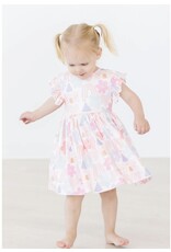 Mila & Rose Mila & Rose- Castles & Rainbows Flutter Sleeve Twirl Dress