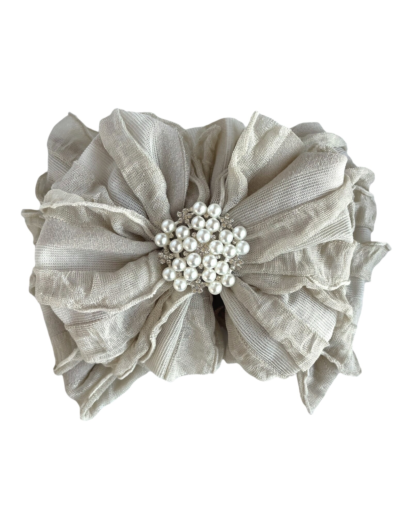 In Awe - Champagne Headband with Pearl