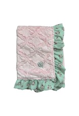 Razzle Baby Razzle Baby- Double Plush Pink w/ Flowers Blanket