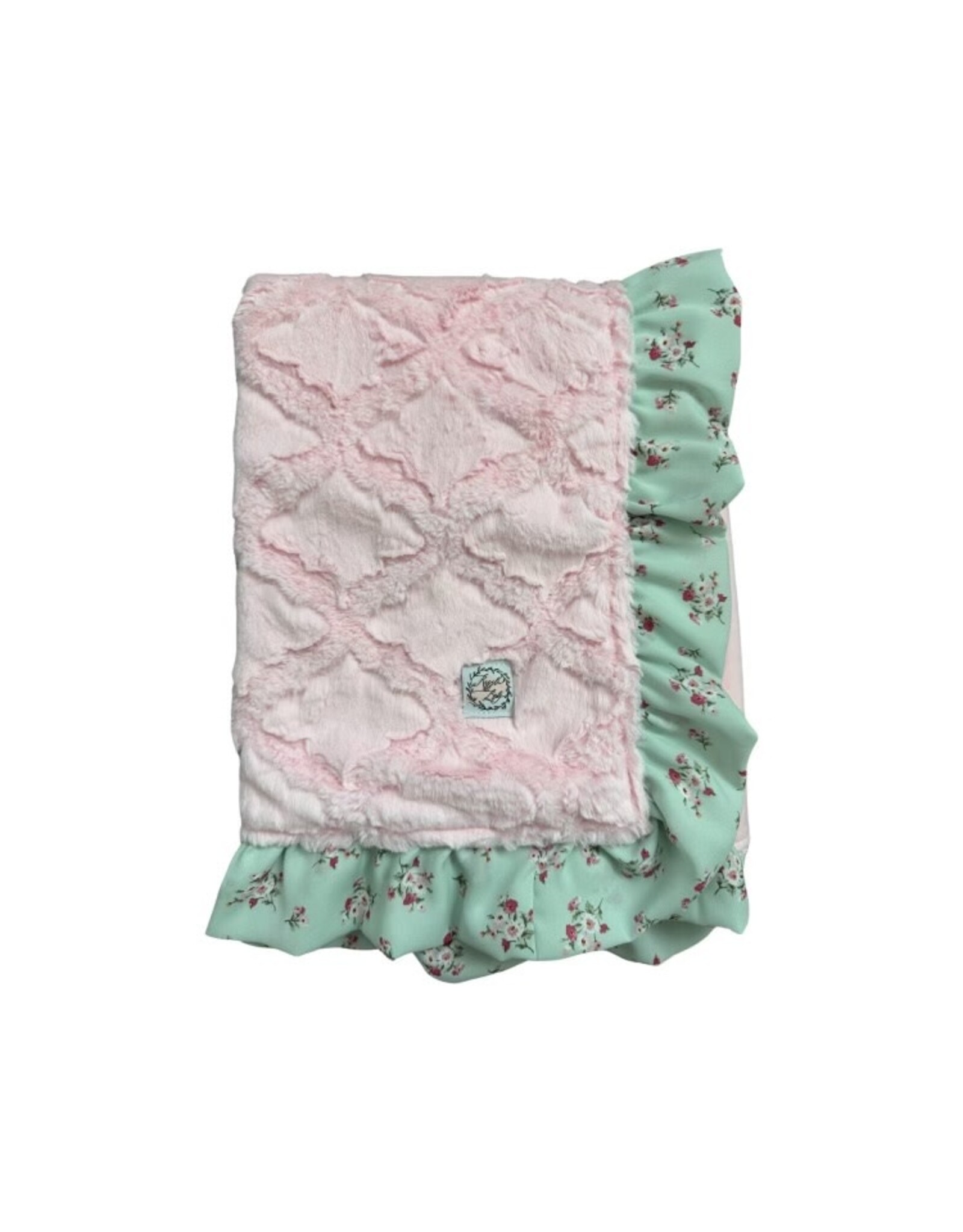 Razzle Baby Razzle Baby- Double Plush Pink w/ Flowers Blanket