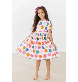 Mila & Rose Mila & Rose- Retro Floral Pocket Twirl Dress