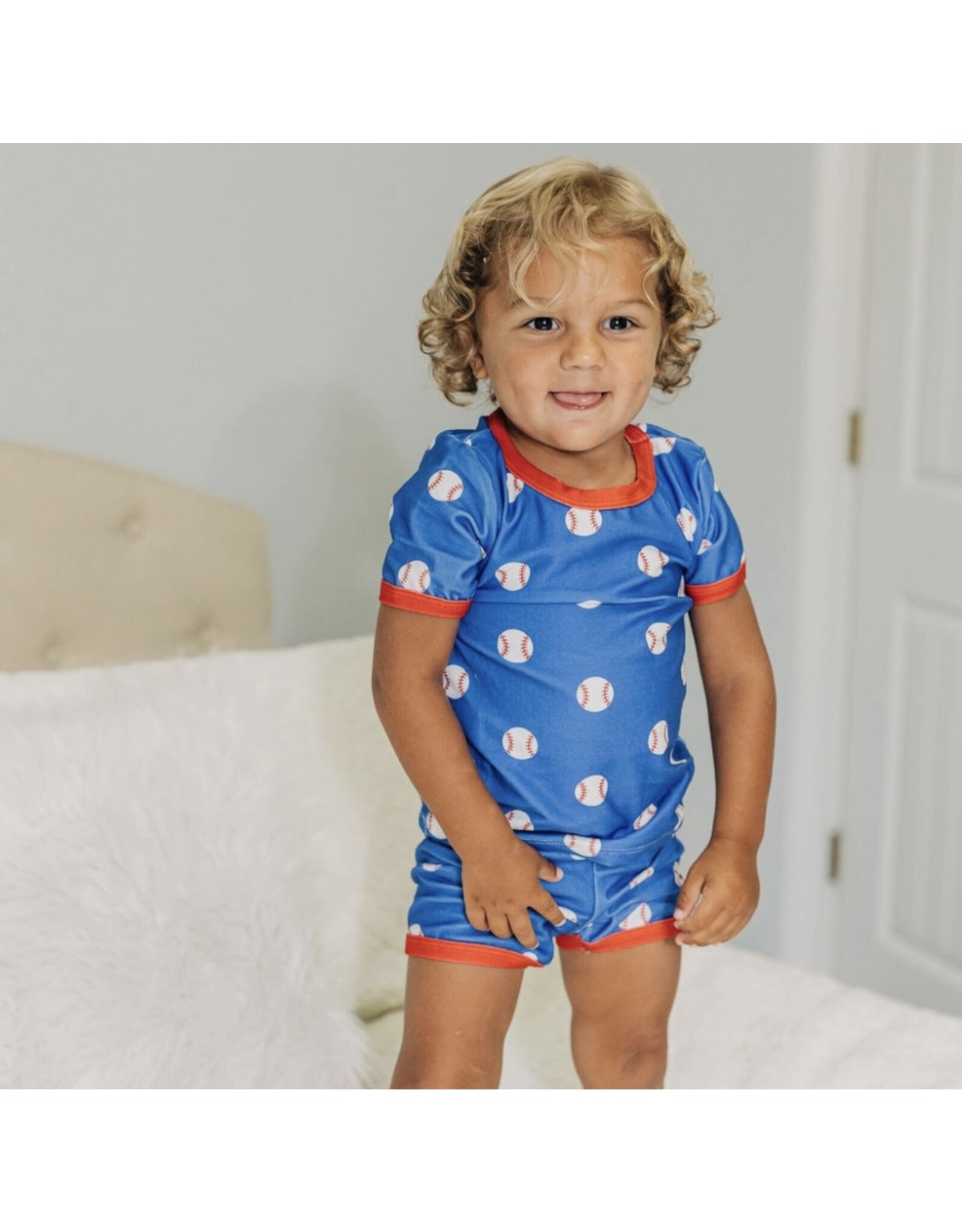 Sugar Bee Clothing Sugar Bee- Baseball Short Lounge Set