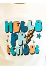 Sweet Wink- Hello Preschool Shirt: Natural