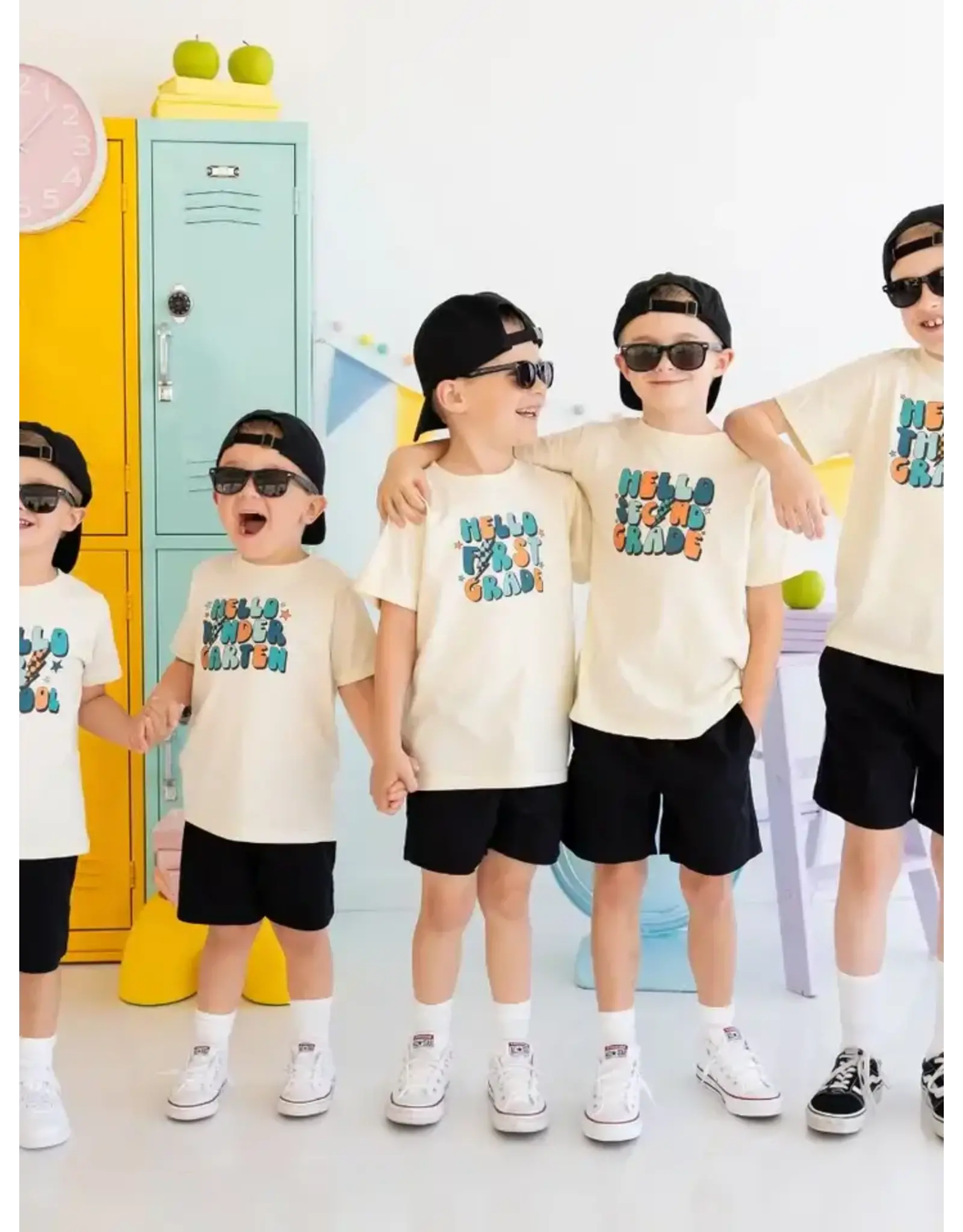 Sweet Wink Sweet Wink- Hello Preschool Shirt: Natural