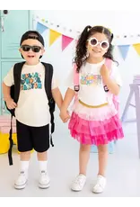 Sweet Wink- Hello Kindergarten Shirt: Natural