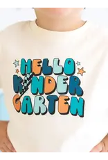 Sweet Wink- Hello Kindergarten Shirt: Natural